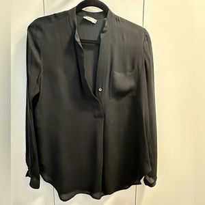 Vince black silk blouse size 4